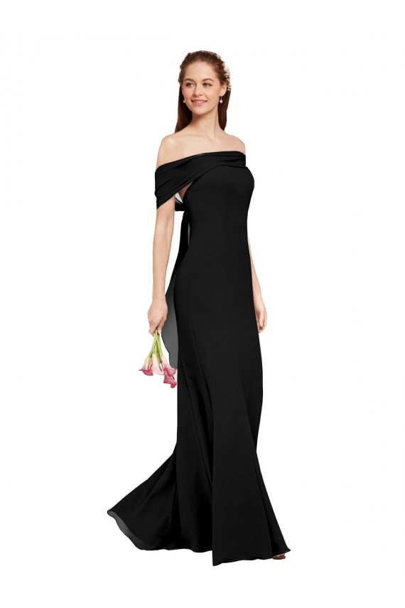 Cheapest Fit and Flare Long Chiffon Prom Dress with Sash and Open Back UK