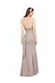 Cheapest Fit and Flare Long Chiffon Prom Dress with Sash and Open Back UK