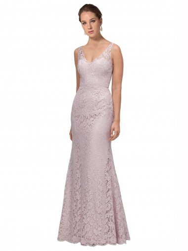 Cheapest Lace V-Neckline Long Full Length Prom Dress UK