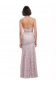 Cheapest Floor Length Long Mermaid Lace Prom Dress with Low Back UK