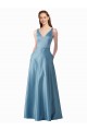 Cheapest Classic Satin V-Neck A-Line Prom Dress with Pockets UK