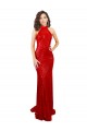 Cheapest Halter High Neck Mermaid Open Back Sequin Prom Dress UK