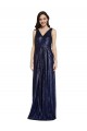 Cheapest Long V-Neck Sparking Sequin Prom Dress with Low V-Back UK