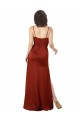 Cheapest Floor-Length Silky Satin Prom Dress with Skirt Slit UK