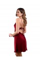 Cheapest Midi Length Cowl Neck Silky Satin Short Cocktail Prom Dress / Homecoming Dress UK