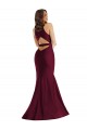 Cheapest Plunge Neckline Cutout Low Back Silky Satin Mermaid Prom Dress UK