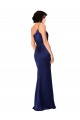 Cheapest One Shoulder Silky Satin Prom Dress with Skirt Slit UK