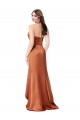 Cheapest Faux-Wrap Skirt Silky Satin Prom Dress UK