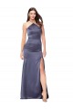 Cheapest Fit and Flare Silky Satin Prom Dress UK