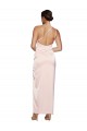 Cheapest One Shoulder Full Length Long Silky Satin Prom Dress with Thigh Split UK