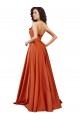 Cheapest Strapless Sweep Train Silky Satin Prom Dress with Pleats UK