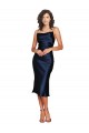 Cheapest Short Sleeveless Spaghetti Straps Cowl Neckline Silky Satin Cocktail Prom Dress / Homecoming Dress UK