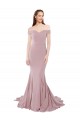 Cheapest Off the Shoulder Mermaid Long Sweep Train Prom Dress UK