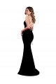 Cheapest High Neck Low Criss Cross Back Crepe Prom Dress UK