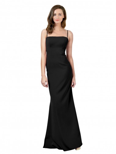 Cheapest Fit and Flare Slim Crepe Prom Dress with Cutout Back UK