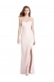 Cheapest Strapless Crepe Trumpet Prom Dress with Front Slit UK