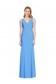 Cheapest Flattering Trumpet Long Sleeveless Prom Dress with Open Back UK