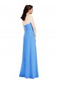 Cheapest Strapless Pleated Skirt Crepe Prom Dress with Pockets UK