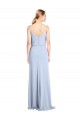 Cheapest Feminine Cowl Neck Slim Floor Length Stretch Crepe Prom Dress UK