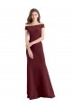 Cheapest Off the Shoulder Fit and Flare Stretch Crepe Prom Dress UK