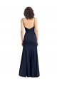 Cheapest Fit and Flare Scoop Neck Long Sleeveless Stretch Crepe Prom Dress UK