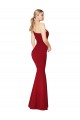 Cheapest One Shoulder Long High Neck Sleeveless Mermaid Crepe Prom Dress UK