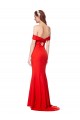 Cheapest Cross Front and Back Bardot Sleeveless Crepe Maxi Prom Dress UK