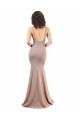 Cheapest Fishtail Shape V-Neck Crepe Prom Dress with Slit UK