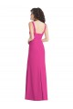 Cheapest Wide Strap Notch Empire Waist Bridesaid Dress with Front Slit UK