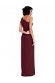 Cheapest Sleek One Shoulder Long Crepe Prom Dress with Daring Slit UK