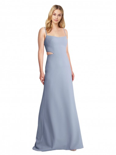 Cheapest Feminine Scoop Neckline Long Crepe Slip Prom Dress  UK