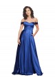 Cheapest Ball Gown Off the Shoulder Sweetheart Stretch Satin Prom Dress UK