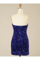 Cheapest Short Sweetheart Velvet Sequin Prom Dress UK