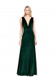 Cheapest Daring Deep V-Neck Long Full Length Velvet Prom Dress UK