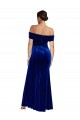 Cheapest Full Length Long Velvet Prom Dress with Side Split UK